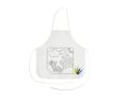 Tablier pour enfants avec 4 feutres à colorier 80 g/m² couleur blanc