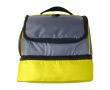 Sac isotherme en polyester avec glacière dans la partie inférieure couleur jaune