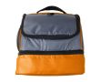 Sac isotherme en polyester avec glacière dans la partie inférieure couleur orange