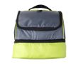 Sac isotherme en polyester avec glacière dans la partie inférieure couleur vert clair