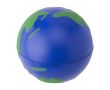 Balle anti-stress en PU en forme de globe terrestre à personnaliser couleur bleu