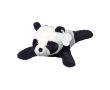 Peluche en forme de panda allongé avec étiquette personnalisable couleur blanc/noir