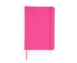 Bloc-notes avec couverture rigide et marque-page A5 pages lisses couleur fuchsia
