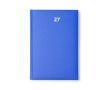Agenda A5 en cuir synthétique matelassé, vue journalière couleur bleu roi