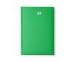 Agenda A5 en cuir synthétique matelassé, vue journalière couleur vert