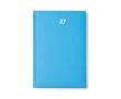 Agenda A5 en cuir synthétique matelassé, vue journalière couleur bleu ciel