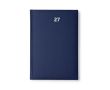Agenda A5 en cuir synthétique matelassé, vue journalière couleur bleu marine