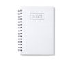 Agenda A5 à anneaux avec couverture en cuir synthétique couleur blanc