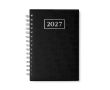 Agenda A5 à anneaux avec couverture en cuir synthétique couleur noir