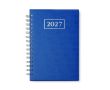 Agenda A5 à anneaux avec couverture en cuir synthétique couleur bleu roi