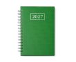 Agenda A5 à anneaux avec couverture en cuir synthétique couleur vert