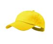Casquette 5 panneaux en coton avec velcro en plusieurs coloris couleur jaune