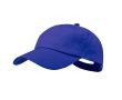 Casquette 5 panneaux en coton avec velcro en plusieurs coloris couleur bleu