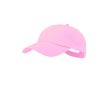 Casquette 5 panneaux en coton avec velcro en plusieurs coloris couleur rose