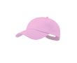 Casquette 5 panneaux en coton avec velcro en plusieurs coloris couleur rose pastel