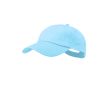 Casquette 5 panneaux en coton avec velcro en plusieurs coloris couleur bleu pastel