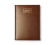 Agenda au format B5 avec couverture en similicuir matelassé couleur marron