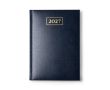 Agenda au format B5 avec couverture en similicuir matelassé couleur bleu marine