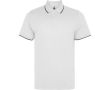 Polo technique avec bord-côte contrasté 200 g/m² Roly Direct Sian couleur blanc
