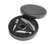 Set de vin dans étui rond avec 4 accessoires en acier inoxydable couleur noir