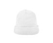 Bonnet en tricot acrylique avec revers double 320 g/m² couleur blanc