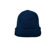 Bonnet en tricot acrylique avec revers double 320 g/m² couleur bleu marine