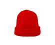 Bonnet en tricot acrylique avec revers double 320 g/m² couleur rouge
