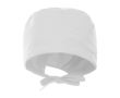 Bonnet sanitaire en polyester avec lanières ajustables 150 g/m² couleur blanc