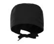 Bonnet sanitaire en polyester avec lanières ajustables 150 g/m² couleur noir