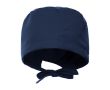 Bonnet sanitaire en polyester avec lanières ajustables 150 g/m² couleur bleu marine