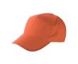 Casquettes 5 panneaux en coton avec fermeture velcro ClearLine couleur orange