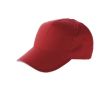 Casquettes 5 panneaux en coton avec fermeture velcro ClearLine couleur rouge