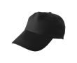 Casquette classique coton, 5 panneaux, avec fermeture en plastique couleur noir