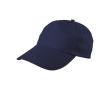 Casquette classique coton, 5 panneaux, avec fermeture en plastique couleur bleu