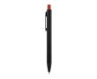 Stylo en aluminium finition mate avec bouton-poussoir, encre bleue couleur rouge
