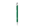 Stylo gravé en aluminium avec pointe tactile couleur vert