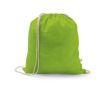 Sac à cordon en coton recyclé et polyester 150 g/m² couleur vert clair