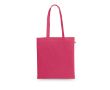 Sac de courses en coton recyclé et polyester 150 g/m² couleur rose