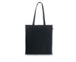 Sac de courses en coton recyclé et polyester 150 g/m² couleur noir