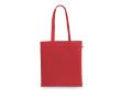 Sac de courses en coton recyclé et polyester 150 g/m² couleur rouge