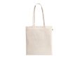 Sac de courses en coton recyclé avec longues anses 140 g/m² couleur naturel