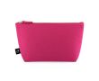 Trousse spacieuse en feutre recyclé avec fermeture éclair couleur rose
