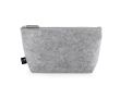 Trousse spacieuse en feutre recyclé avec fermeture éclair couleur gris clair