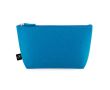 Trousse spacieuse en feutre recyclé avec fermeture éclair couleur bleu ciel