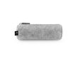 Trousse cylindrique en feutre recyclé avec fermeture éclair couleur gris clair