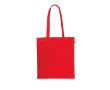 Sac de courses en coton biologique avec longues anses 140 g/m² couleur rouge