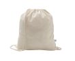Sac à cordon en coton recyclé et polyester 150 g/m² couleur naturel