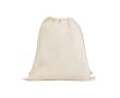 Sac à dos en cordon fabriqué en coton bio avec anses 140 g/m² couleur naturel