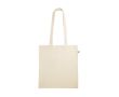 Sac de courses en coton bio avec anses longues 140 g/m² couleur naturel