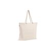 Sac de plage en coton recyclé avec anses longues 220 g/m2 couleur naturel